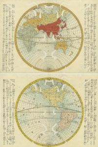 東西地球全図／