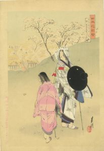 いかにせん都の春もおしけれど馴しあづまの花やちるらん　惣野／月耕