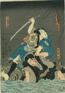 怪談隅田川　法界坊　下部軍助　／豊国