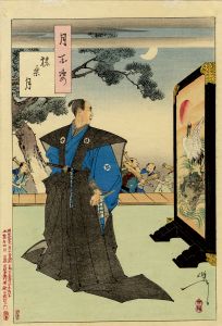 猿楽月／芳年
