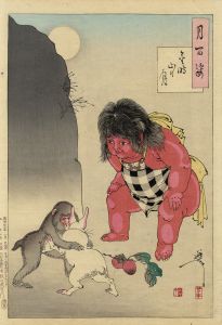 金時山の月／芳年