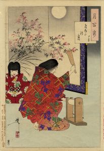 砧の月　夕霧／芳年