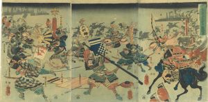 保元平治合戦源義朝白河殿夜討之図／芳虎画