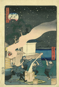 江戸名所道戯尽 浅草駒形堂／広景画