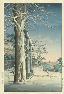 湯島天神／土屋光逸画