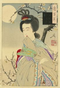 月明林下美人来／芳年