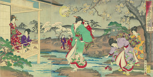 朧春花之夜桜／周延
