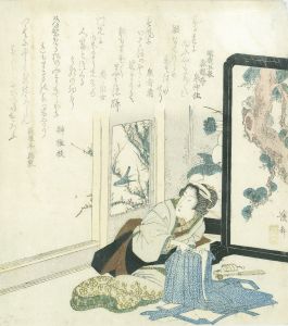 摺物　墨田川／英泉