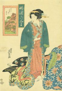 婦女慈の雪　青山千駄谷ノ冨士／英泉