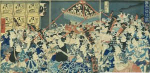 天王御祭礼之図／芳幾