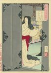 やすらはで寝なましものを小夜ふけてかたぶくまでの月を見しかな／芳年
